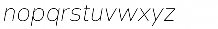 Neue Singular V Extra Thin Italic Font LOWERCASE