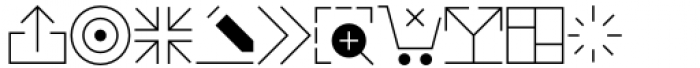 Neue UXUI Icons Thin Font UPPERCASE