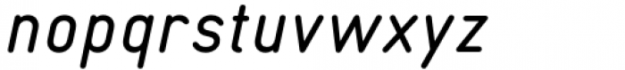Neue Vektor CNC Regular Italic Font LOWERCASE