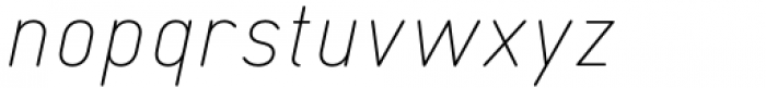 Neue Vektor CNC Thin Italic Font LOWERCASE