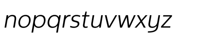 NeueType Light Italic Font LOWERCASE