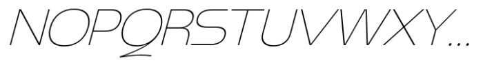 Neugro Typeface Thin Italic Font UPPERCASE