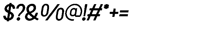 Neultra Oblique Font OTHER CHARS
