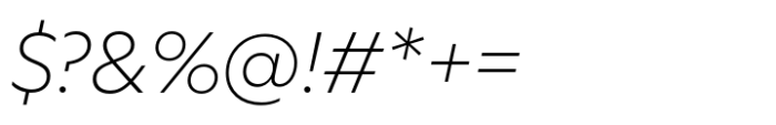 Neurath Extra Light Italic Font OTHER CHARS