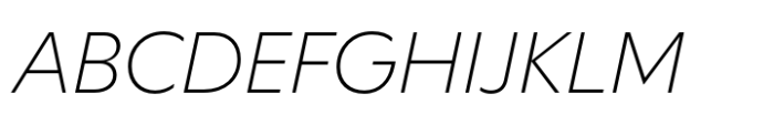 Neurath Extra Light Italic Font UPPERCASE