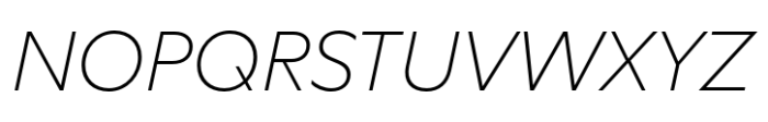 Neurath Extra Light Italic Font UPPERCASE