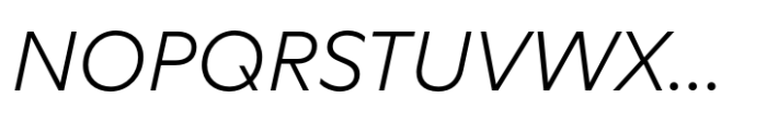 Neurath Light Italic Font UPPERCASE
