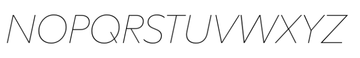 Neurath Thin Italic Font UPPERCASE
