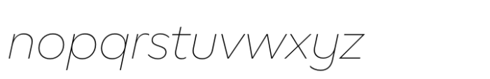 Neurath Thin Italic Font LOWERCASE