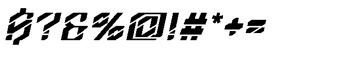 Neurobyte Slant Font OTHER CHARS