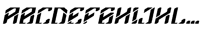 Neurobyte Slant Font UPPERCASE