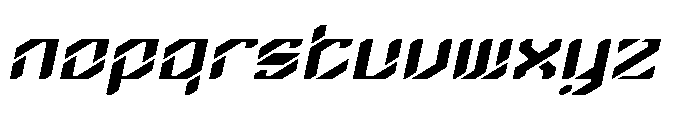 Neurobyte Slant Font LOWERCASE