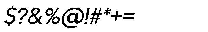 Neuromax Italic Font OTHER CHARS