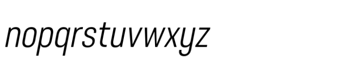 Neusa Neu Compact Light Italic Font LOWERCASE