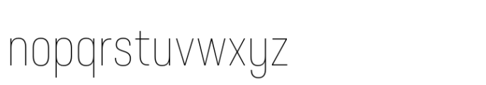 Neusa Neu Compact Thin Font LOWERCASE