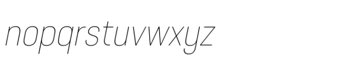 Neusa Neu Condensed Thin Italic Font LOWERCASE