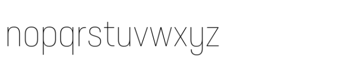 Neusa Neu Condensed Thin Font LOWERCASE