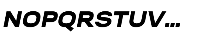 Neusa Neu Extra Wide Black Italic Font UPPERCASE