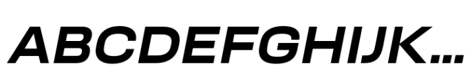 Neusa Neu Extra Wide Extra Bold Italic Font UPPERCASE