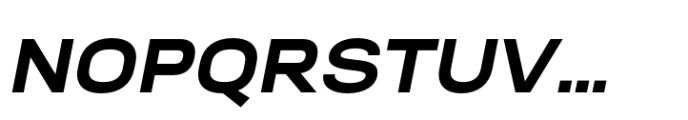 Neusa Neu Extra Wide Extra Bold Italic Font UPPERCASE