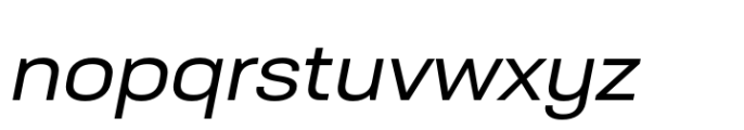 Neusa Neu Extra Wide Italic Font LOWERCASE