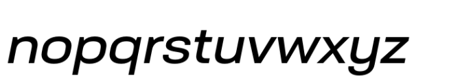 Neusa Neu Extra Wide Medium Italic Font LOWERCASE