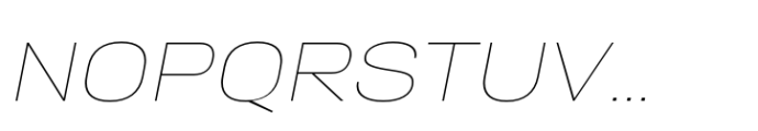 Neusa Neu Extra Wide Thin Italic Font UPPERCASE