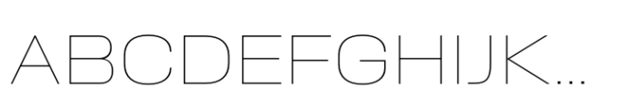Neusa Neu Extra Wide Thin Font UPPERCASE