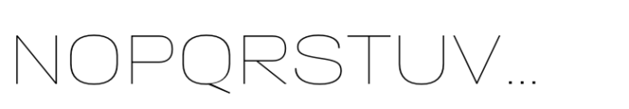 Neusa Neu Extra Wide Thin Font UPPERCASE