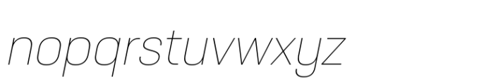 Neusa Neu Thin Italic Font LOWERCASE