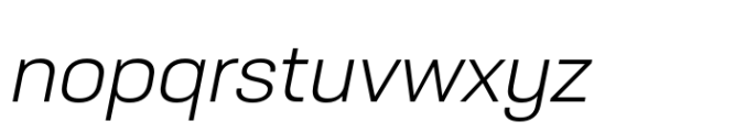 Neusa Neu Wide Light Italic Font LOWERCASE
