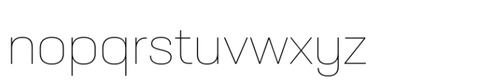 Neusa Neu Wide Thin Font LOWERCASE