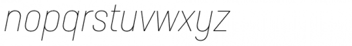 Neusa Next Pro Condensed Thin Italic Font LOWERCASE