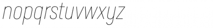 Neusa Next Std Compact Thin Italic Font LOWERCASE