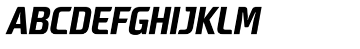 Neusharp Bold Condensed Oblique Font UPPERCASE