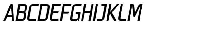 Neusharp Condensed Oblique Font UPPERCASE