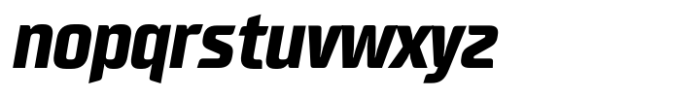 Neusharp Extra Bold Condensed Oblique Font LOWERCASE