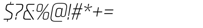 Neusharp Extra Light Condensed Oblique Font OTHER CHARS