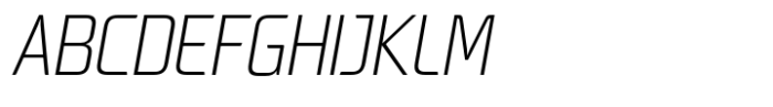 Neusharp Extra Light Condensed Oblique Font UPPERCASE