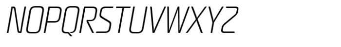 Neusharp Extra Light Condensed Oblique Font UPPERCASE