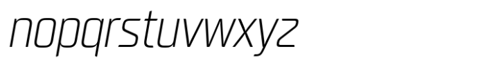 Neusharp Extra Light Condensed Oblique Font LOWERCASE