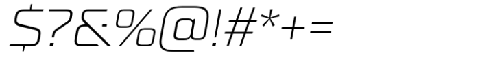 Neusharp Extra Light Oblique Font OTHER CHARS