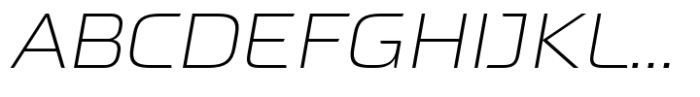 Neusharp Extra Light Oblique Font UPPERCASE