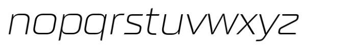 Neusharp Extra Light Oblique Font LOWERCASE