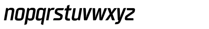 Neusharp Medium Condensed Oblique Font LOWERCASE