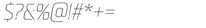Neusharp Thin Condensed Oblique Font OTHER CHARS