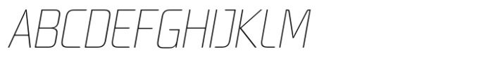 Neusharp Thin Condensed Oblique Font UPPERCASE