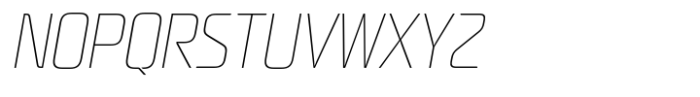 Neusharp Thin Condensed Oblique Font UPPERCASE