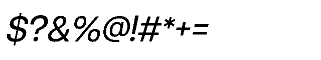 Neutiva Italic Font OTHER CHARS