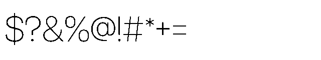 Neutiva Thin Font OTHER CHARS